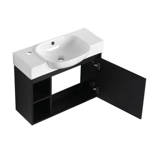 Freestanding Bathroom Vanity With Sink, Soft Close Door