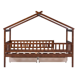 House Bed With 2 Drawers