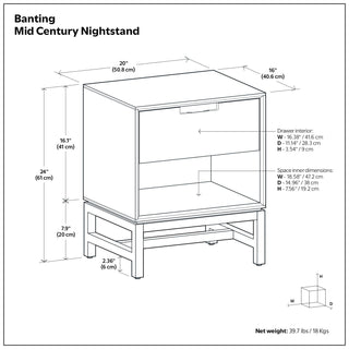 Banting - Nightstand - Walnut Brown