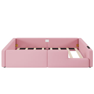 Platform Bed With Guardrail And Charging Station
