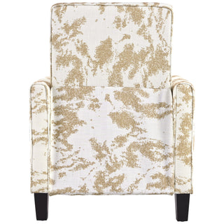 Push Back Upholstered Recliner Armchair
