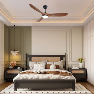 Smart Ceiling Fan With Lights, 3 Blades, Reversible Quiet DC Motor For Indoor