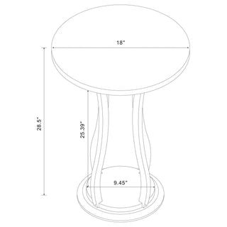 Round Accent Table - Brown