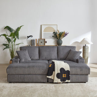 3 Seater Sofa With 2 Ottomans For Living Room