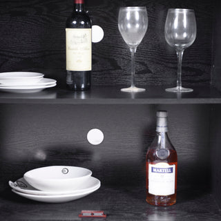 Storage Cabinet With 3 Mirrored Acrylic Doors, Adjustable Shelves