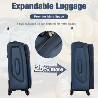 Softside Luggage Expandable Set & Duffel Bag Upright Spinner