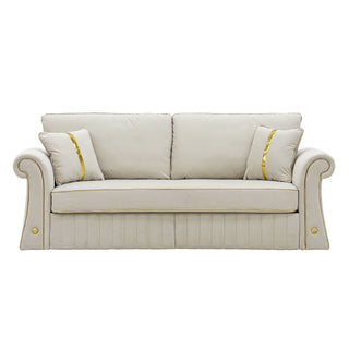 Sofa With Rolled Arms, 3 Seater Couch, Living Room Accent