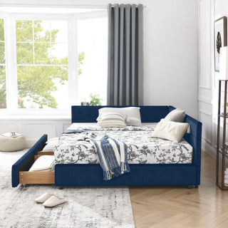 Elegant Design Storage Upholstered Tufted Bed Frame With Backrest And Armrests