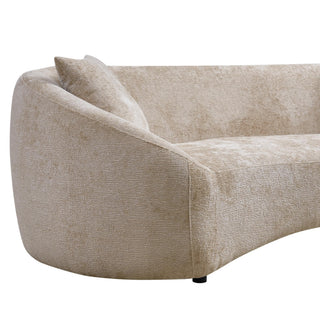 Curved 3 Seater Sofa, Long Living Room Couch