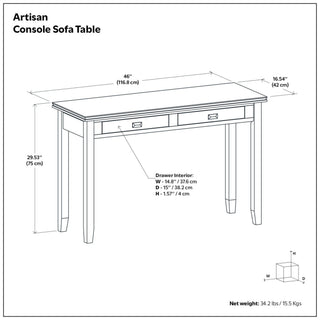 Artisan - Handcrafted Console Sofa Table