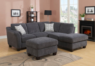 Ottoman - Gray - Wood
