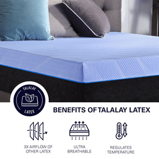 Refresh - 12" Flex Head Memory Foam Hybrid Mattress And Adjustable Base Bundle - Blue - Queen