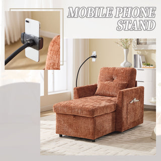 Multifunctional Recliner Sofa With Storage And Phone Bracket