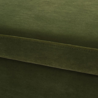 Knox - Square Storage Cocktail Ottoman - Olive Green