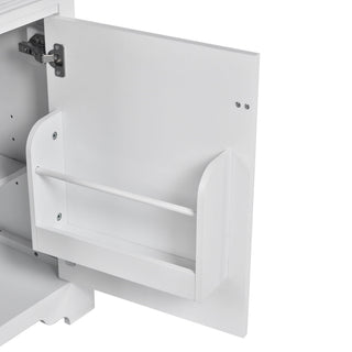 Elegant Bathroom Vanity With Ceramic Sink, Soft Close Door, Adjustable Shelf
