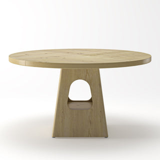 Farmhouse Round Dining Table With Storage Base