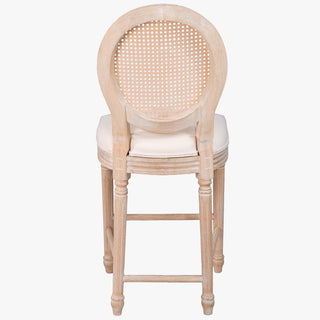 French Country Bar Chairs With Round Back (Set of 2)