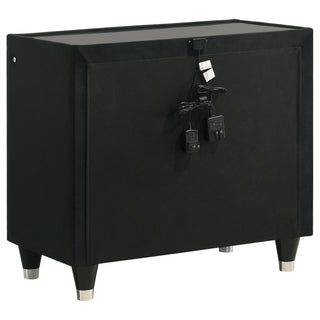 Mika - 2 Drawer LED Nightstand With USB