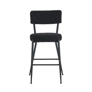 Modern Teddy Fabric Upholstered Bar Stools - Legs
