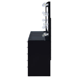 Fern - 7 Drawer Vanity Set With Mirror And Globe Lights