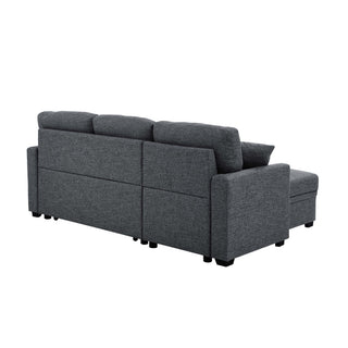Upholstered Sectional & Pull Out Bed And Chaise Storage