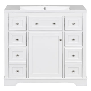 Modern Bathroom Vanity With Sink Combo, 6 Drawers And 1 Cabinet
