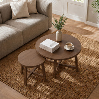 Round Nesting Stackable Tables For Living Room
