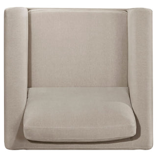 Fisher - Upholstered Panel Arm Accent Chair - Taupe