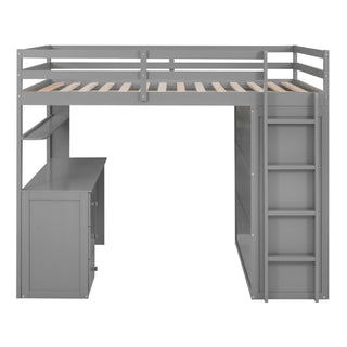 Loft Bed With Drawers, Desk, And Wardrobe