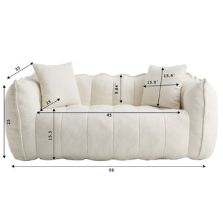 Cozy Beanbag Chair With High Resilience Foam Core For 2