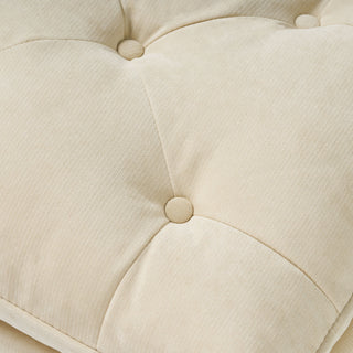 Lofton - Pillow Top Ottoman With Button Tufting - Cream