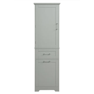 Tall Freestanding Bathroom Storage Cabinet With Adjustable Shelf And 2 Drawers