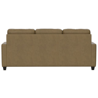 2 Piece Sofa With Chaise, Comfortable Seating For 3, Tapered Feet, USB Charging Console - Brown