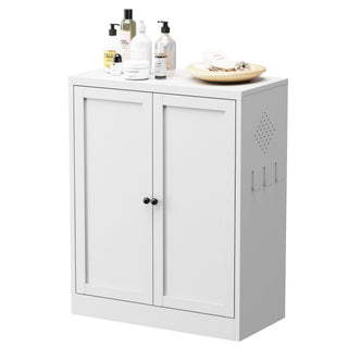 Pantry Cabinet With Adjustable Shelves Freestanding Kitchen Storage Organizer - White