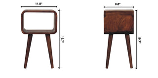 Minimalist Open Curved Nightstand