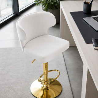 Adjustable Swivel Bar Chair With High Back Support