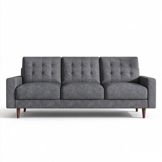 3 Seat Sofa Couch With Tufted Back Upholstered Couch For Living Room