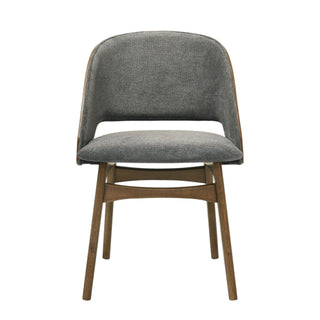 Delmon - Side Chair (Set of 2) - Gray / Walnut