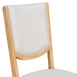Rectangular Extendable Dining Table Set With 6 Upholstered Chairs