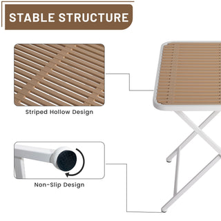 4 Piece Set Of Single Chairs With A Folding Square Table