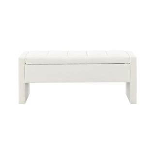 Modern Upholstered Large Bed End Bench With Storage