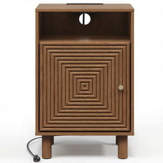 Nightstand With Charging Station & Storage