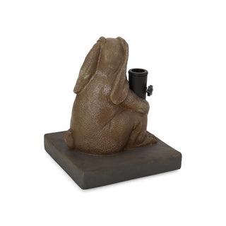 Hand Crafted Rabbit Umbrella Base With Playful Design - Light Brown