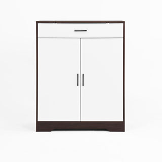 Freestanding Wooden Shoe Cabinet, 4 Tier Organizer With Drawer