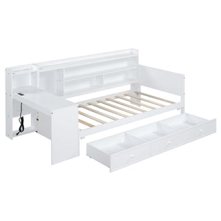 Daybed With 3 Drawers USB Ports And Desk