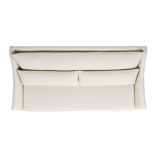 Ada - Flared Arm Contemporary Sofa With Lumbar Pillows - Flax White