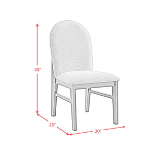 Edison - Dining Side Chair With Fabric (Set of 2) - Black And Light Gray