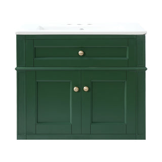 Wall Mounted Bathroom Vanity With Tip Out Drawer And Open Back Design