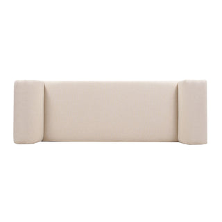 Kathy - Roll Arm Entryway Accent Bench - Sky Neutral Beige