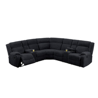 Power Motion Sectional LAF / RAF Loveseat With Console Cup Holders